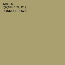 #A99F6F - Donkey Brown Color Image